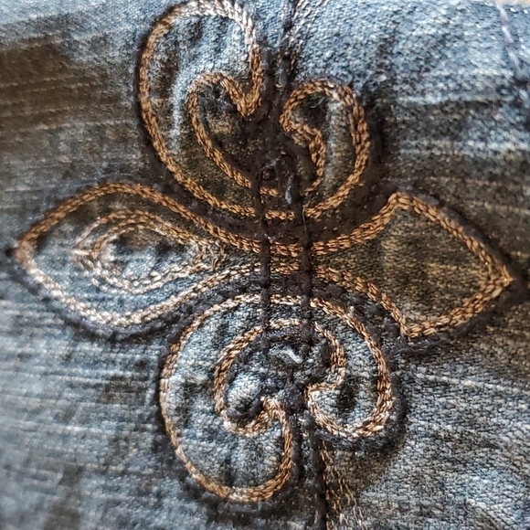 Beau denim embroidered Jeans size 10p - Picture 3 of 8